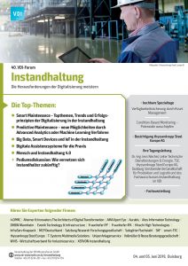 Programm VDI-Forum Instandhaltung Deckblatt